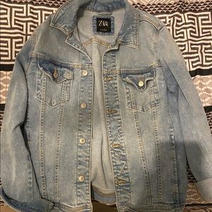 Zara mens light wash denim jacket